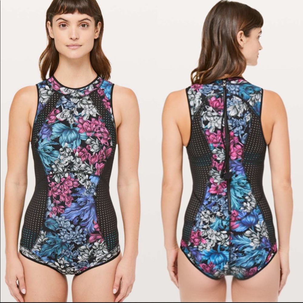 4- Swell Seeker Paddle Suit floral design